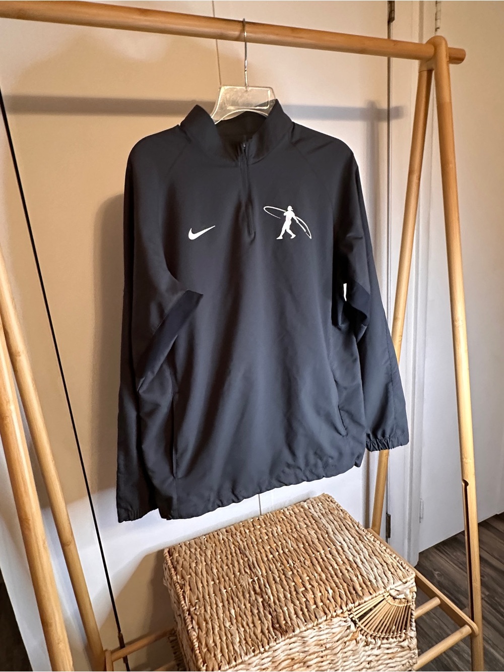 Nike Black womens Quarter-Zip Performance Pullover Jacket